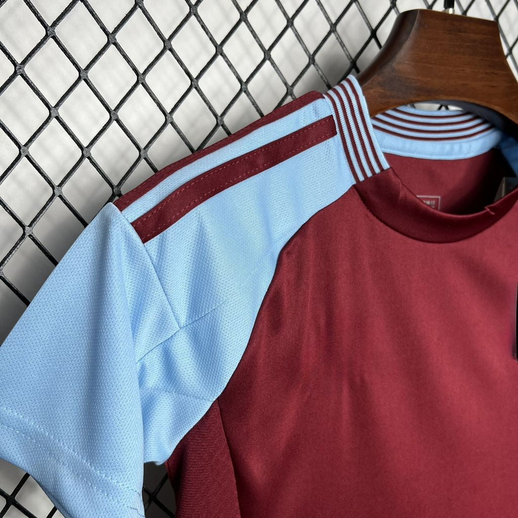 Aston Villa 24-25 Home Children’s Kit Personalizado