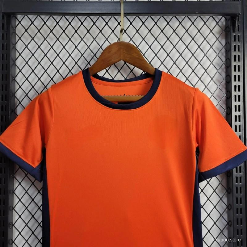 Netherlands 24-25 Home Eurocup 2024 Children’s Kit Personalizado