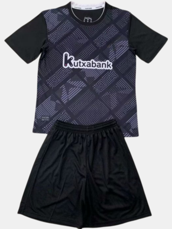 Athletic De Bilbao 24-25 Goalkeeper Black Children’s Kit Personalizado
