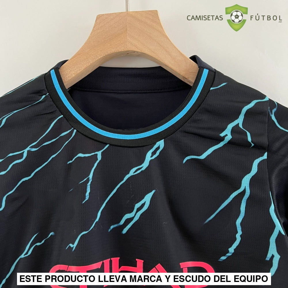 Equipación Manchester City 23-24 Visitante Niño Personalizado