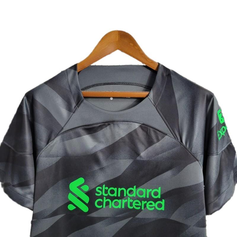 Liverpool 23 - 24 Goalkeeper Black Shirt Camiseta De Futbol