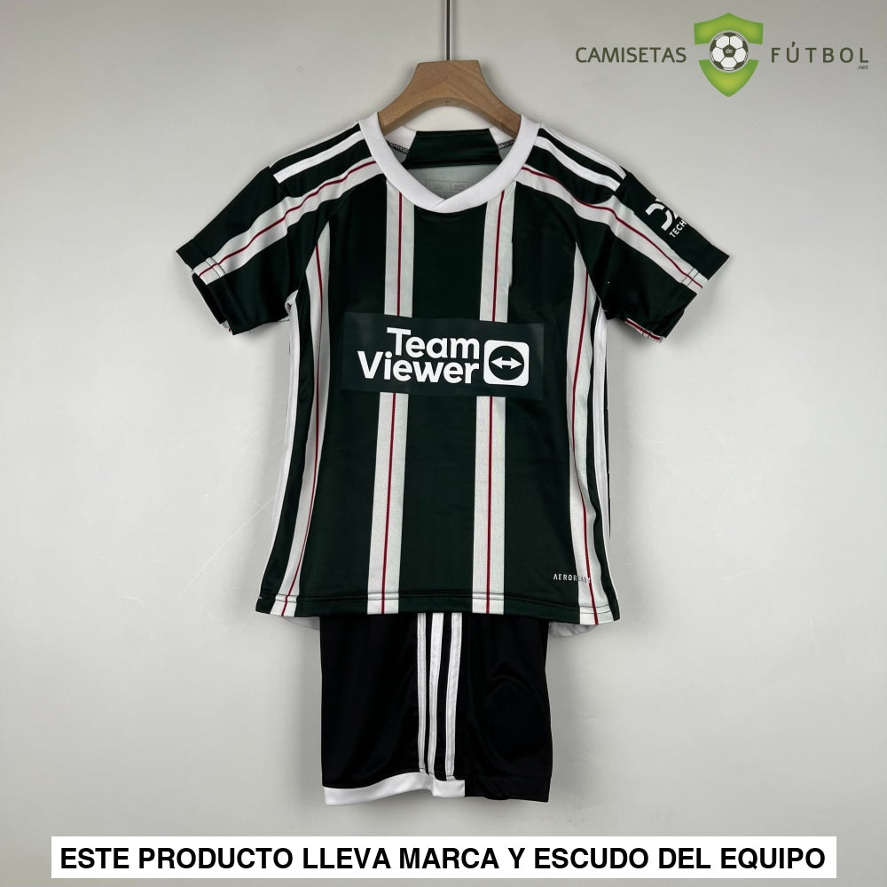Kit Infantil Manchester United 23-24 Visitante Personalizado