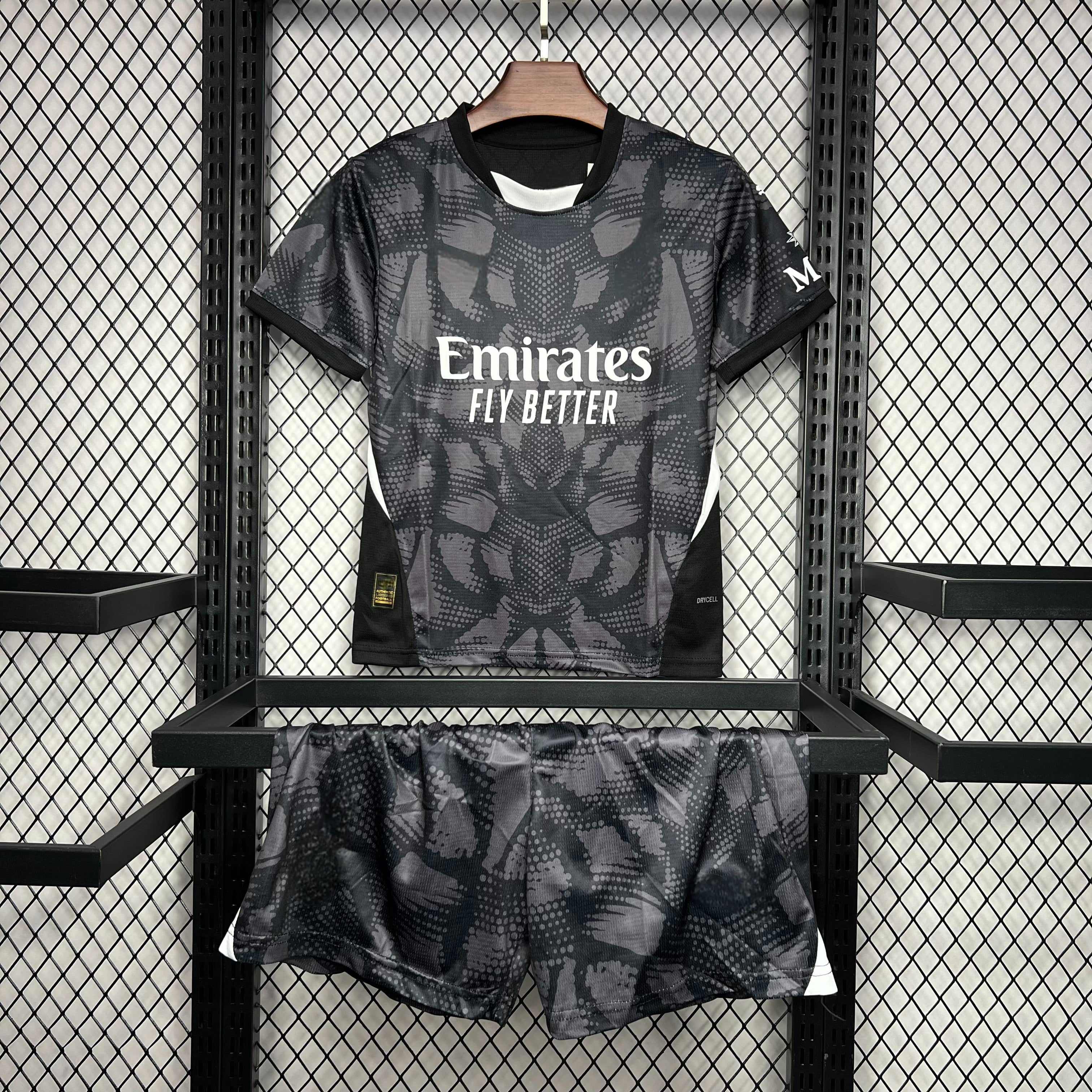 Ac Milan 24-25 Goalkeeper Black Children’s Kit Parche Especial