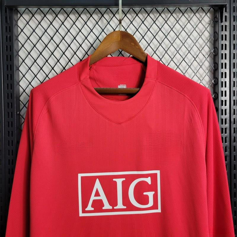 Manchester United 07-08 Home (Retro) Long Sleeve Shirt Camiseta De Futbol