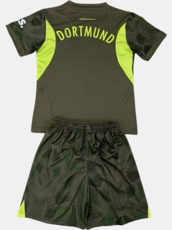 Borussia Dortmund 24-25 Goalkeeper Green Children’s Kit Personalizado