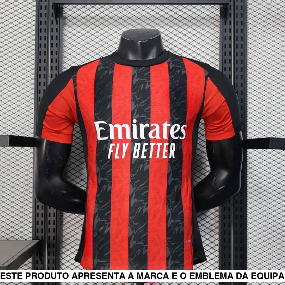 Camisola AC Milan 25 26 Principal (Versão Jogador) Camiseta Player