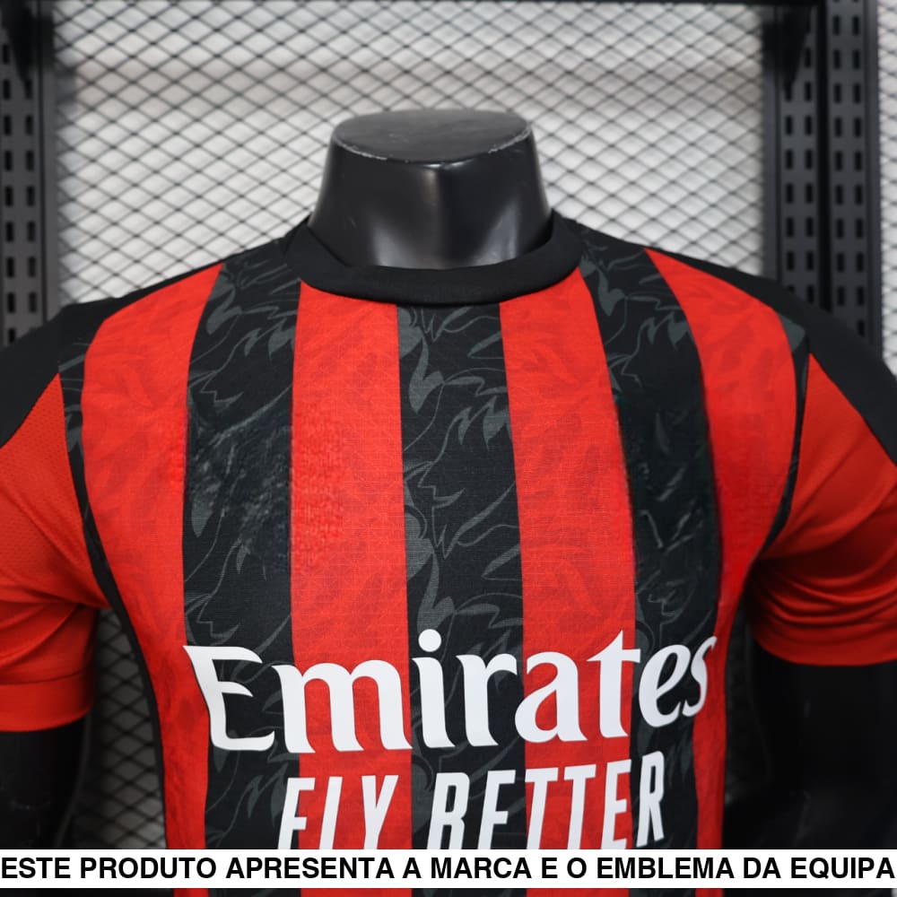 Camisola AC Milan 25 26 Principal (Versão Jogador) Camiseta Player