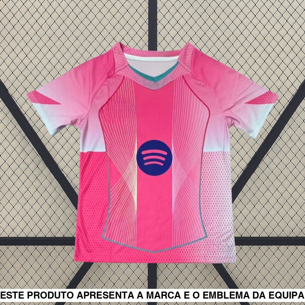 Camisola Barcelona 25 26 Edição Especial Rosa Camiseta Fan