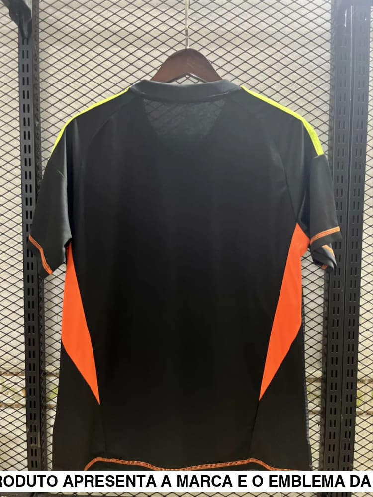 Camisola Espanha 25 26 Guarda redes Negro Camiseta Fan