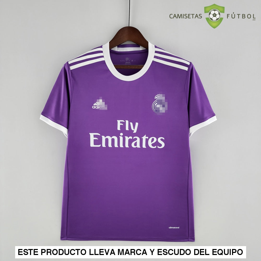 Camiseta Real Madrid 17-18 Visitante (Versión Retro) Sin Personalización