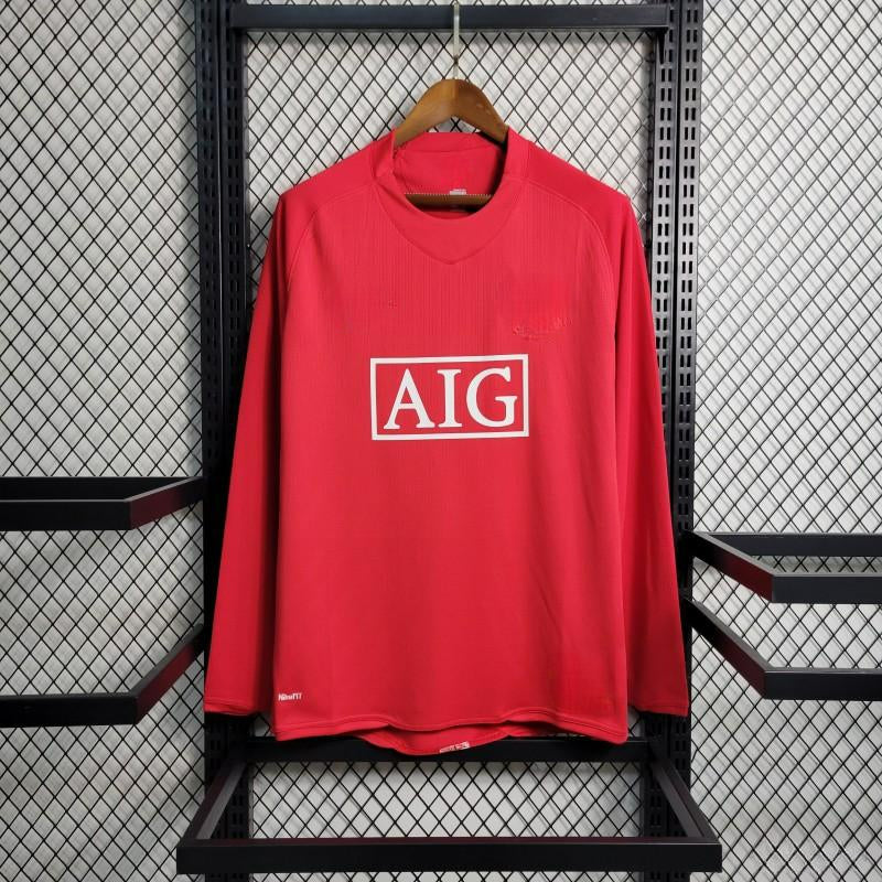 Manchester United 07-08 Home (Retro) Long Sleeve Shirt Camiseta De Futbol