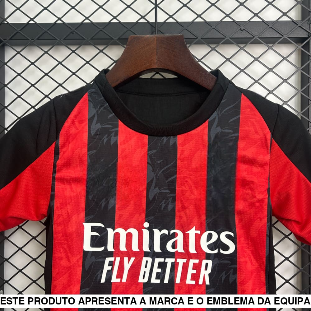 Equipamento Infantil AC Milan 25 26 Principal Equipación Niño