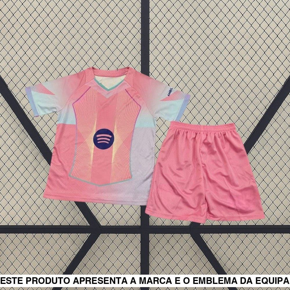 Equipamento Infantil Barcelona 25-26 Edição especial rosa Equipación Niño