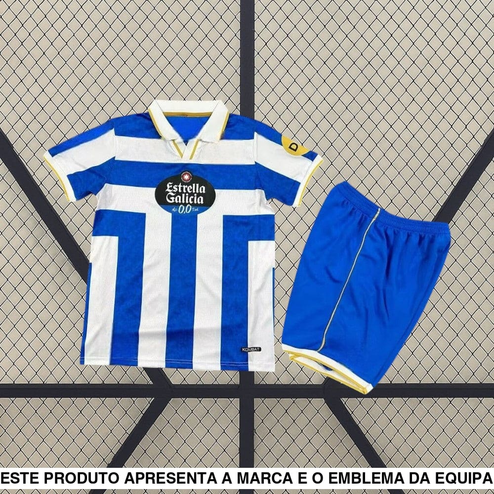 Equipamento Infantil Deportivo La Coruña 25-26 Principal Equipación Niño