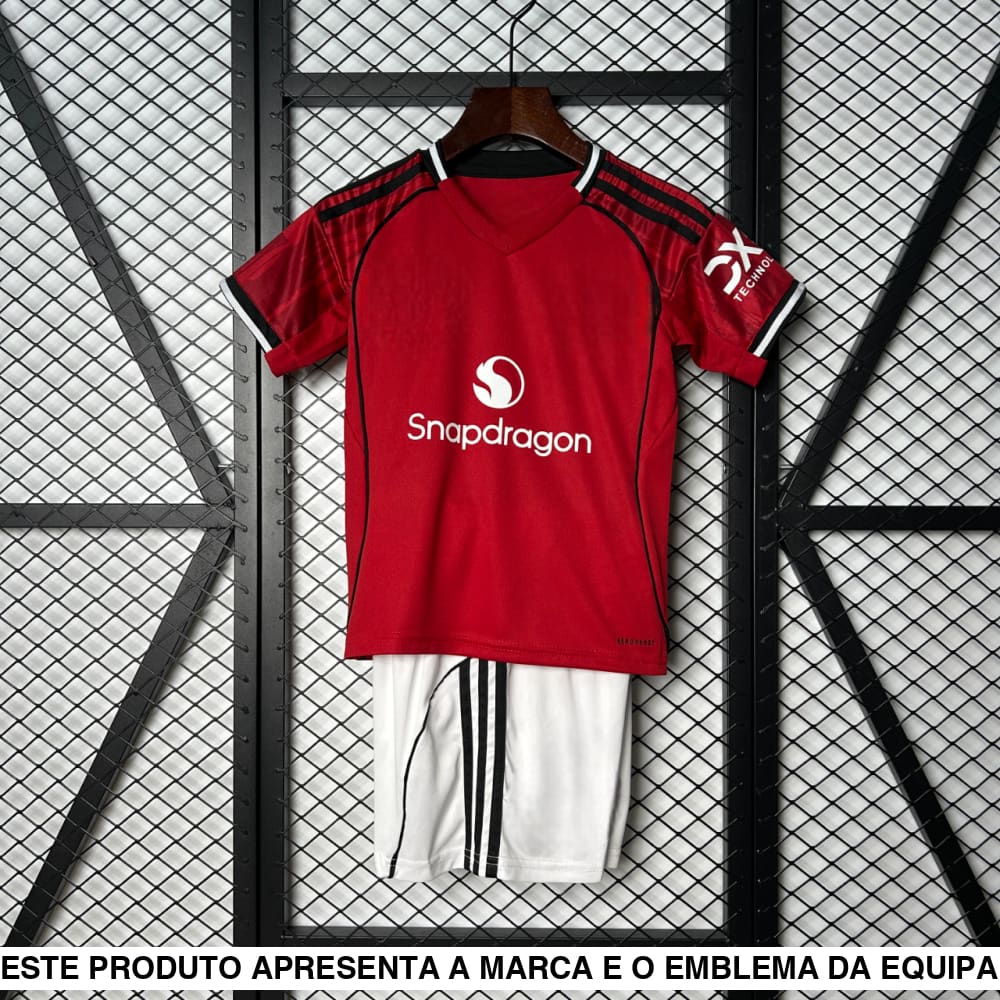 Equipamento Infantil Manchester United 25 26 Principal Equipación Niño