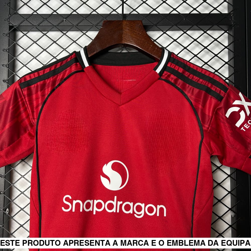 Equipamento Infantil Manchester United 25 26 Principal Equipación Niño
